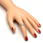 Srebrny Pierścionek Wysadzany Cyrkoniami