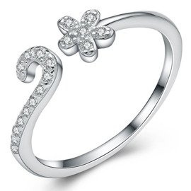 Srebrna Obrączka z Białymi Cyrkoniami