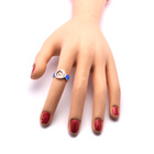 Srebrny Pierścionek z Niebieskim Opalem