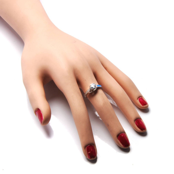 Srebrny Pierścionek z Opalem i Cyrkonią