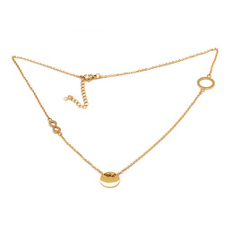 Złoty Naszyjnik z Kólkiem Stal Szlachetna