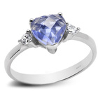 Srebrny Pierścionek Lazurowe Serce