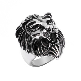 Sygnet Głowa Lwa Stal Szlachetna