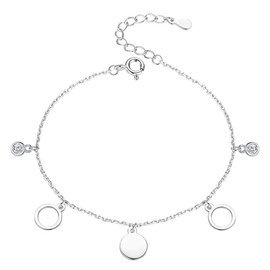 Bransoletka Srebrna Kółka z Cyrkoniami