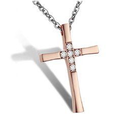 Naszyjnik ze Złotym Krzyżykiem Stal Szlachetna