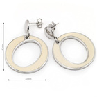 Kolczyki Srebrne Duże Kremowe Koła