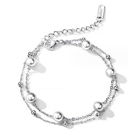 Bransoletka z Perłami Stal Szlachetna