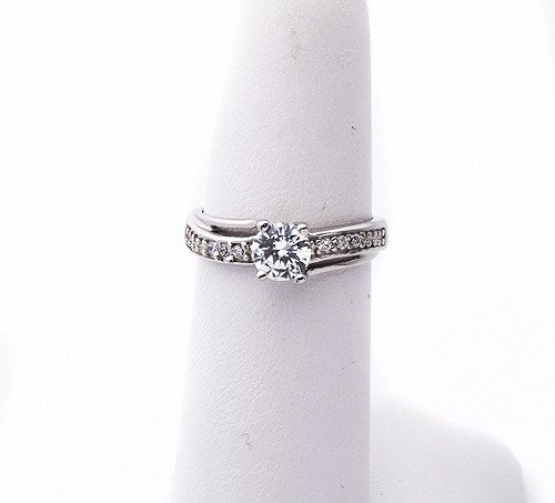 Pierścionek Srebrny z Diamentowymi Cyrkoniami