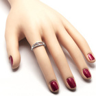 Pierścionek Srebrny Rubinowe i Białe Kamienie