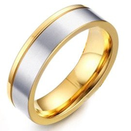 Złoto Metaliczna Obrączka ze Stali Chirurgicznej