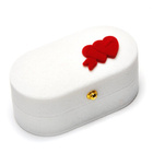 Białe Pudełko na Pierścionki Wisiorek Kolczyki