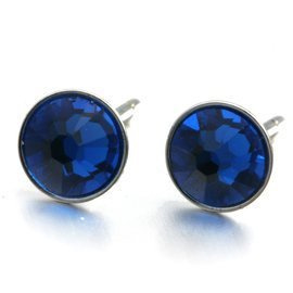 Srebrne Kolczyki z Szafirowymi Cyrkoniami