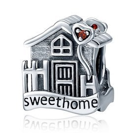 Srebrna Zawieszka Przwieszka Dom SweetHome