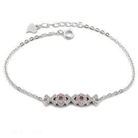 Srebrna Bransoletka Krzyżyki i Kółka