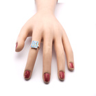 Srebrny Pierścionek z Niebieskim Opalem